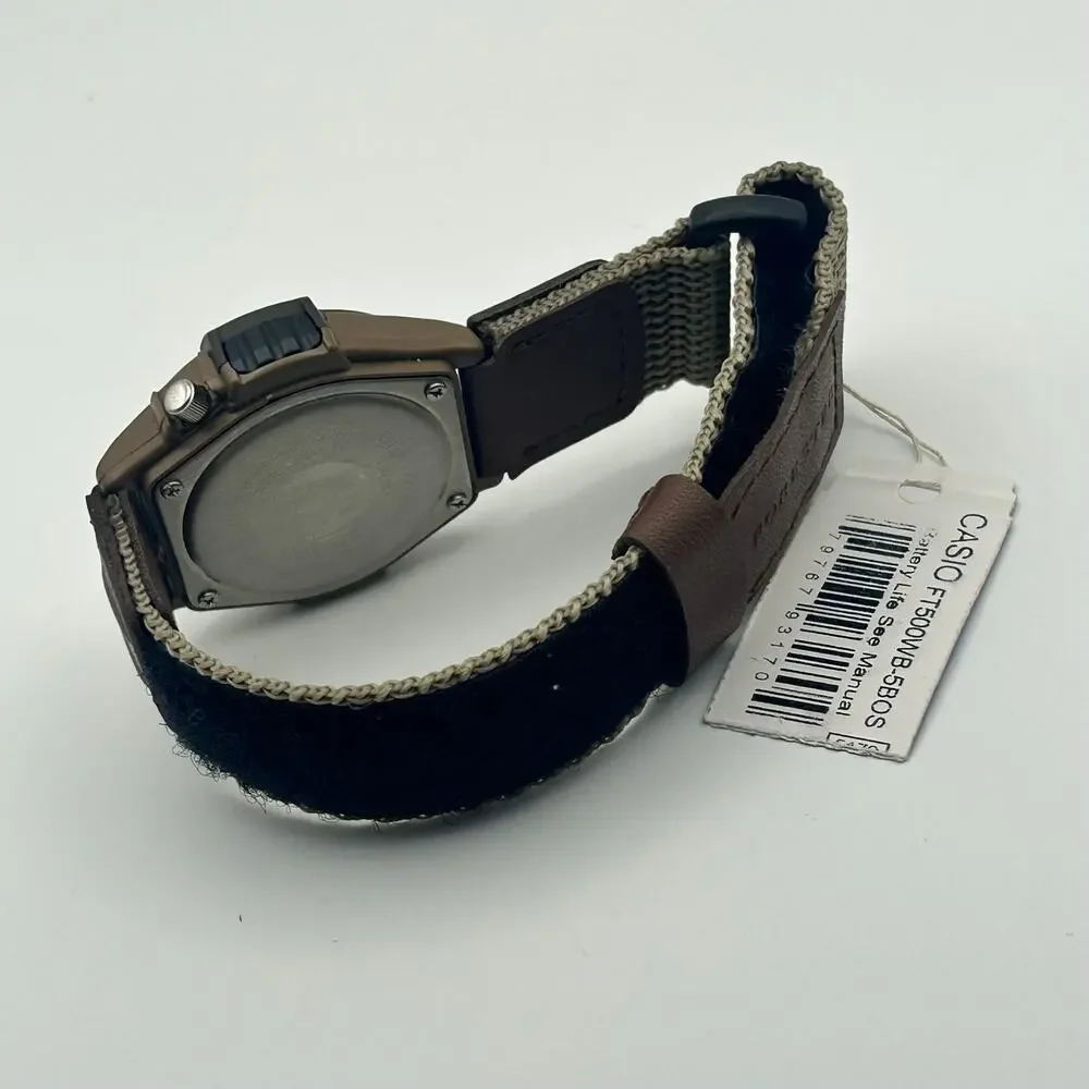 Casio Forester FT-500 Brown Resin Case St. Steel Watch Working New Battery - Picture 5 of 8